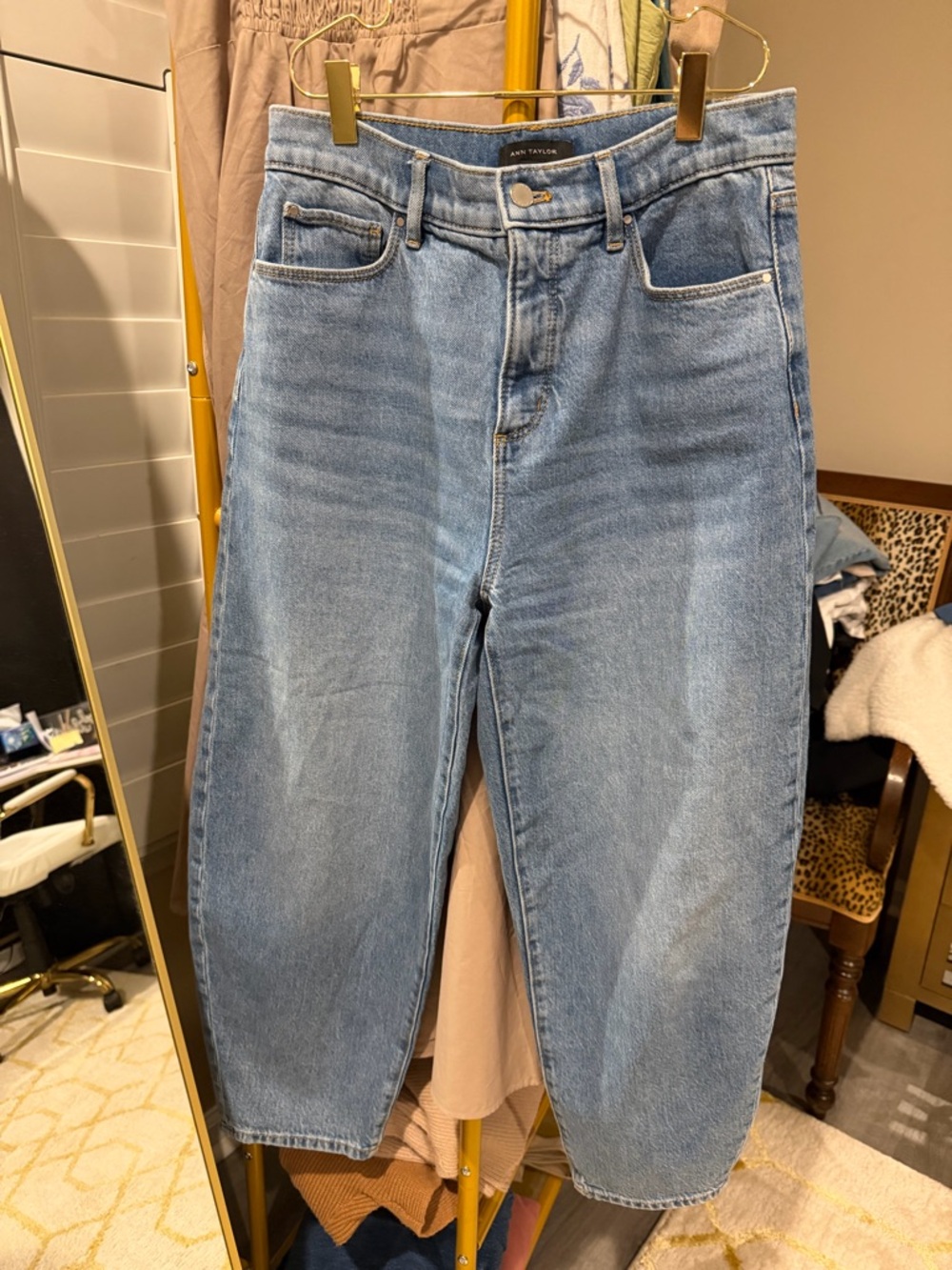 Ann Taylor Light Blue Denim Barrel Jeans